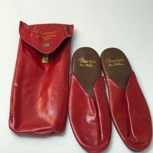 Charvet Red Leather Slippers